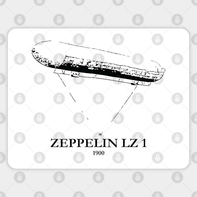Zeppelin LZ 1  1900 Airship Sticker by Lakeric